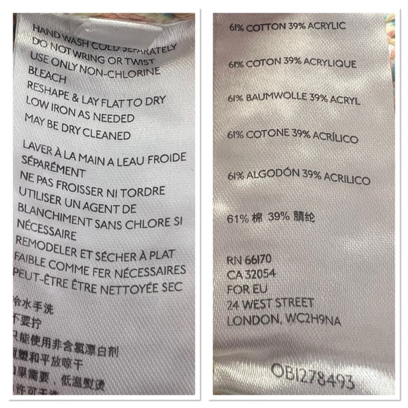 FREE PEOPLE Tropical Fruit HOOPLA V-Back Multi Knit Sweater Vest Sz XS - Picture 8 of 9